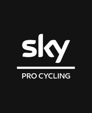 team sky pro cycling brand logo white on black. Sports video production Birmingham by Vermillion Films