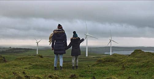 TV Commercial Production images of wind turbines by Vermillion Films TV advert Production Birmingham