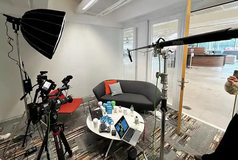 Corporate video interview location that is too small by Vermillion Films Video Production Company in Birmingham