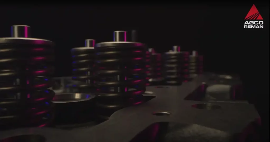 Close up image of tractor parts for a product video