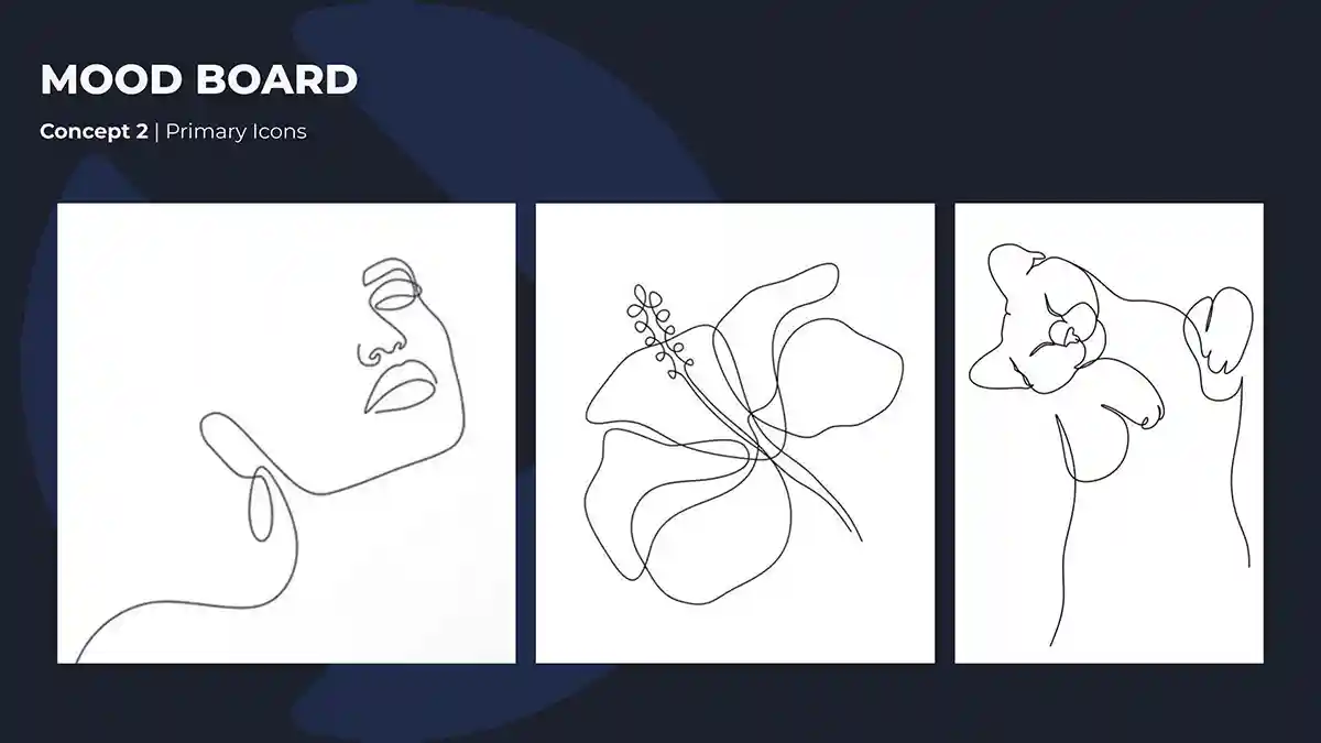 Three sketch style images used as a reference for animated explainer. 